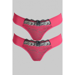 LOT DE 2 SLIP ROUGE - du desir au plaisir