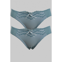 lot de 2 slip gris - du desir au plaisir