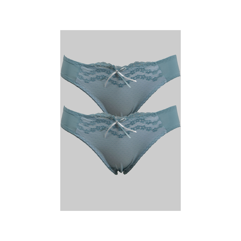 lot de 2 slip gris - du desir au plaisir