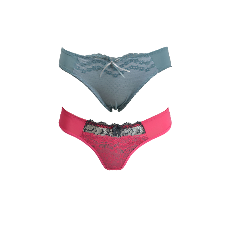 lot de 2 SLIP ROUGE ET BLEU - du desir au plaisir