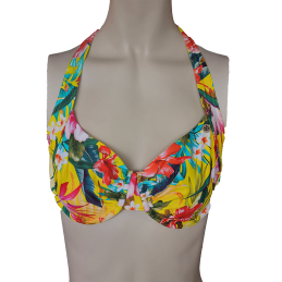 Haut de maillot de bain robo c.
Haut de maillot de bain imprimer tropical.
Bonnet D avec armatures.
S
