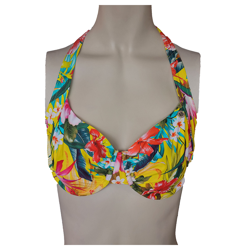 Haut de maillot de bain robo c.
Haut de maillot de bain imprimer tropical.
Bonnet D avec armatures.
S