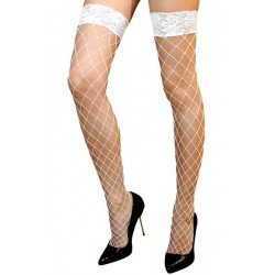 BAS AUTOFIXANT EN FILET BLANC - du desir au plaisir